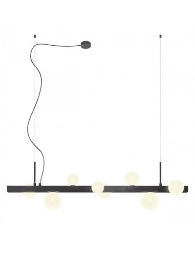 Goji Langbordspendel Aluminium Glas B120 Sort Opalhvid