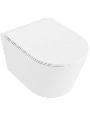 Lavie Væghængt Toilet Med Bræt Keramik Duroplast D53 Talkum