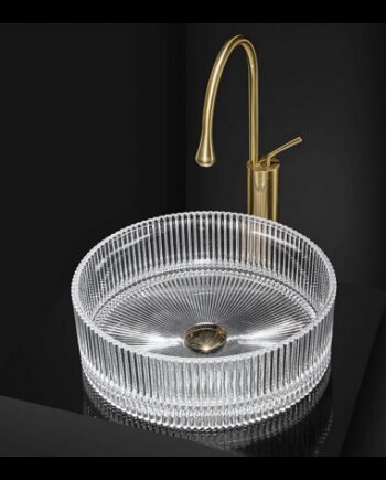 Bordmonteret Rund Håndvask Glas ø39 Klar