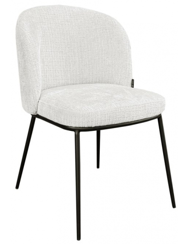Elvi Spisebordsstol Chenille H83 Sort Beige