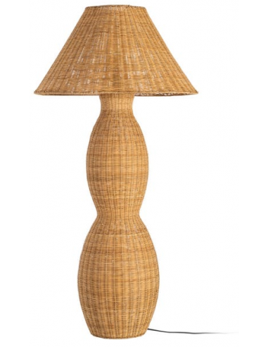 Gulvlampe Metal Rattan H138 E27 Natur