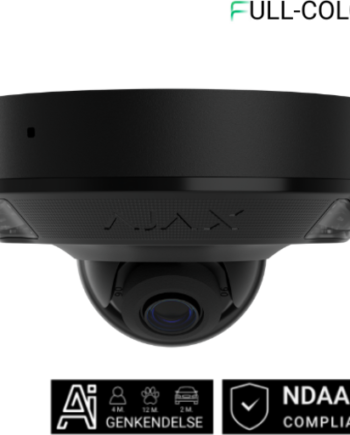 Ajax Dome Overvågningskamera 8mp Sort