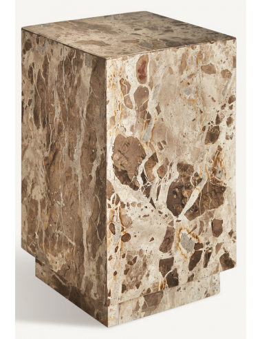 Piedestal Sidebord Marmor H48 B30 D30 Beige Marmor