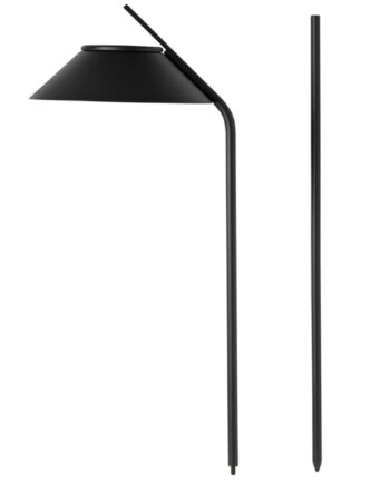 Stelton Vinkel Solcellelampe Med Stativ Sort