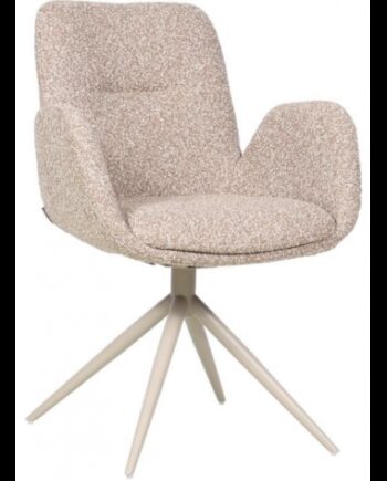 Alex Spisebordsstol Med Drejfod Boucl H86 Beige Meleret Brun