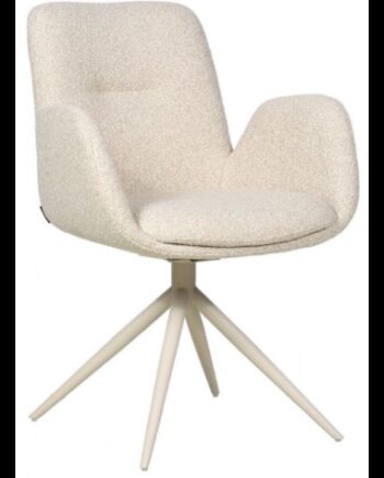 Alex Spisebordsstol Med Drejfod Boucl H86 Beige Meleret Taupe