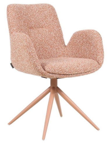 Alex Spisebordsstol Med Drejfod Boucl H86 Terracotta Meleret Terracotta