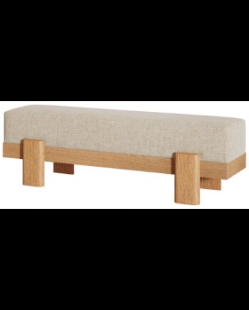 Bænk Mdf Polyester 140 Natur Taupe
