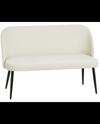 Bænk Metal Velour B127 Sort Beige