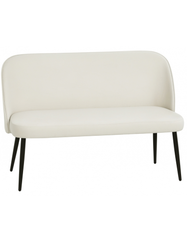 Bænk Metal Velour B127 Sort Beige