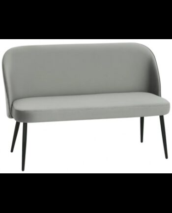 Bænk Metal Velour B127 Sort Grå