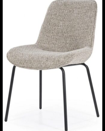 Base Spisebordsstol Metal Polyester H83 Sort Taupe