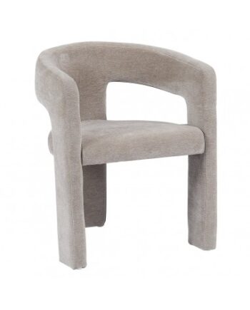 Bibi Spisebordsstol Med Armlæn Chenille H75 Taupe