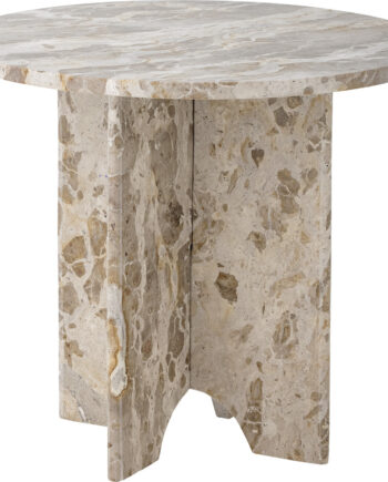 Bloomingville Jasmia Sidebord Brun Marmor Rundt