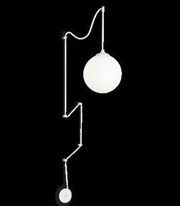 Boa Loftlampe Glas Metal ø30 E27 Hvid Hvid
