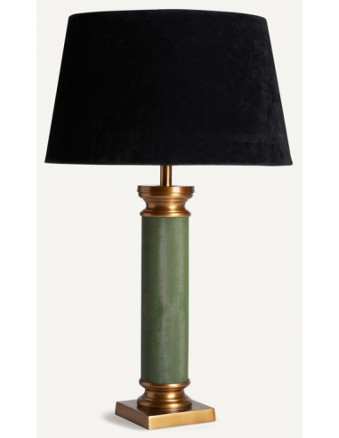 Bordlampe Aluminium Velour H86 Grøn Sort