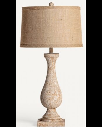 Bordlampe Polyresin Jute H80 Antik Beige Brun