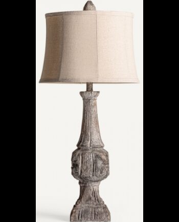 Bordlampe Polyresin Jute H91 Antik Grå Natur