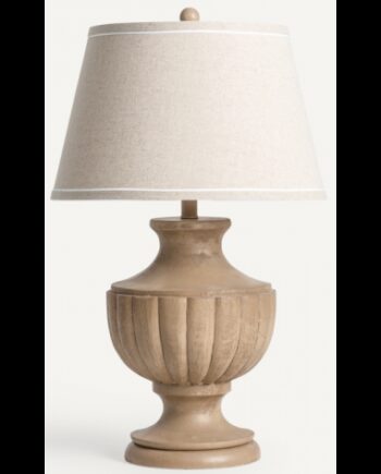 Bordlampe Polyresin Polyester H72 Lysebrun Natur