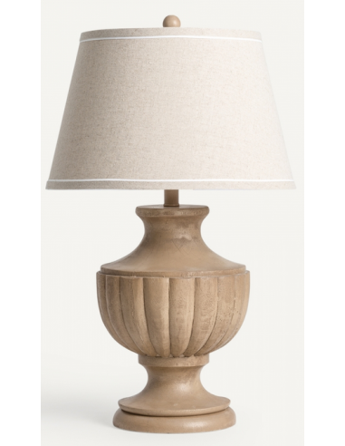 Bordlampe Polyresin Polyester H72 Lysebrun Natur