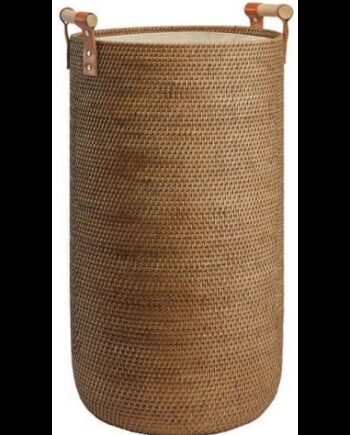 Cino Vasketøjskurv Rattan H60 ø35 Ingefær