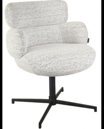 Coco Spisebordsstol Med Drejefod Boucl H83 Sort Off White