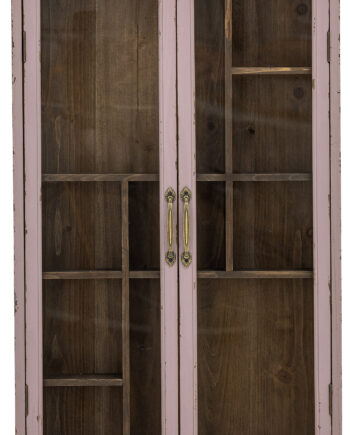 Creative Collection Hazem Vitrineskab Rosa Fyrretræ 50x80x14