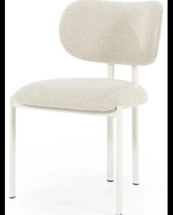 Daybreak Spisebordsstol Metal Polyester H79 Hvid Taupe
