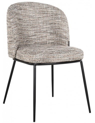 Elvi Spisebordsstol Polyester H83 Sort Meleret Natur