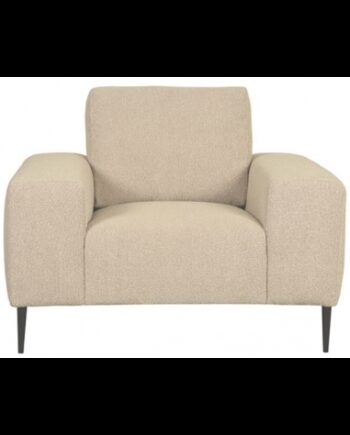 Ferraro Lænestol Metal Boucl Polyester 112 Sort Sand