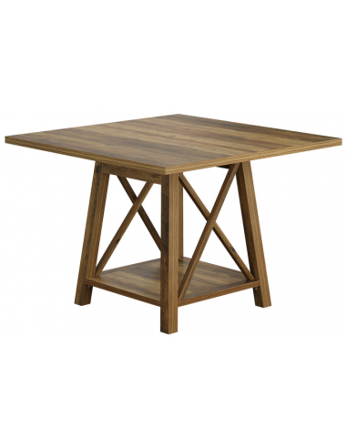 Firkantet Spisebord Mdf 100 100 Naturbrun