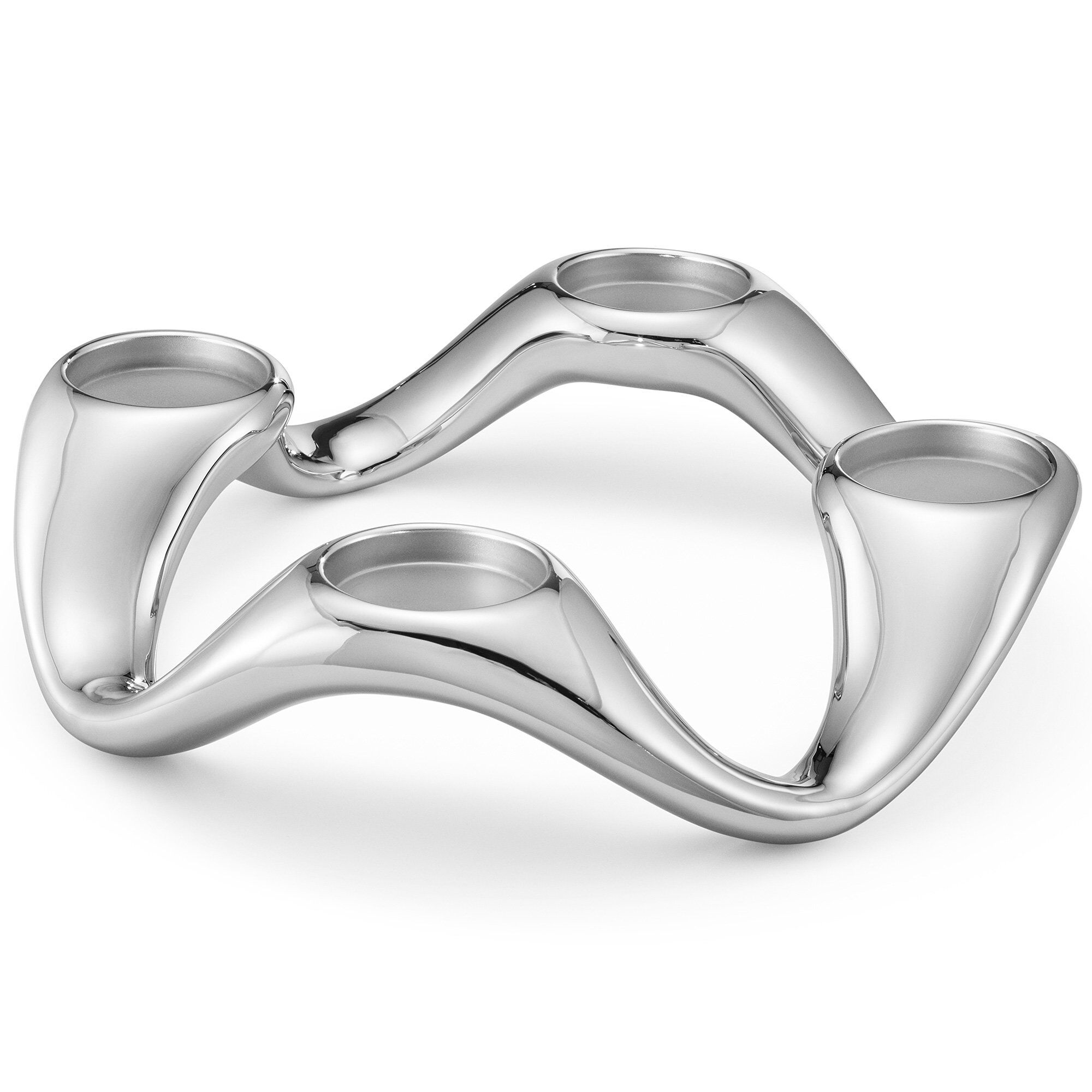 Georg Jensen Cobra Rund Lysestage Rustfrit Stål