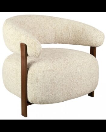 Grace Loungestol Træ Chenille H70 Valnøddebrun Taupe