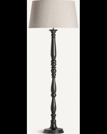 Gulvlampe Mangotræ Bomuld H167 Antik Sort Natur