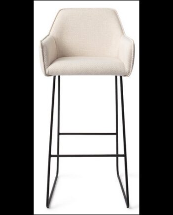 Hofu Barstol Metal Polyester H100 Sort Creme