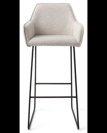 Hofu Barstol Metal Polyester H100 Sort Lysegrå