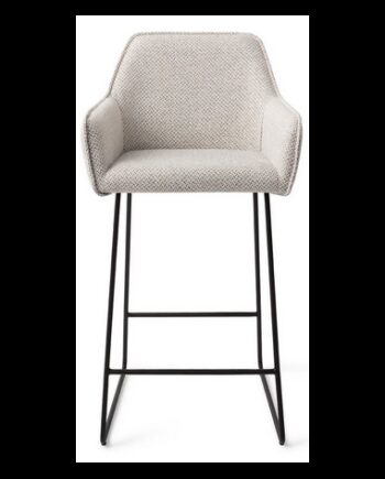 Hofu Barstol Metal Polyester H90 Sort Lysegrå