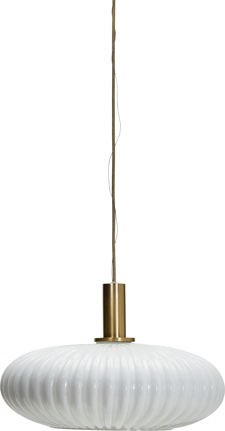 House Doctor Pendel Lampe Hdfort Råhvid Messing