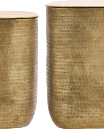 House Doctor Sofabord Med Opbevaring Cajas Antik Guld Finish Stk