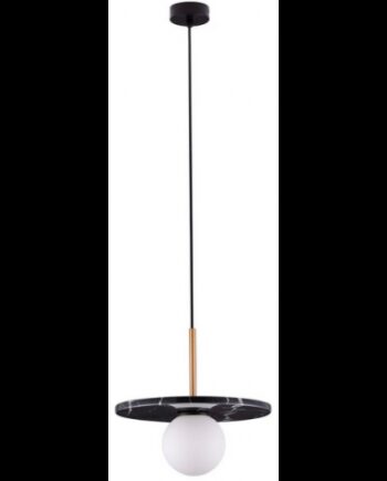 Idor Loftlampe Marmor Opalglas ø30 Sort Marmor Messing