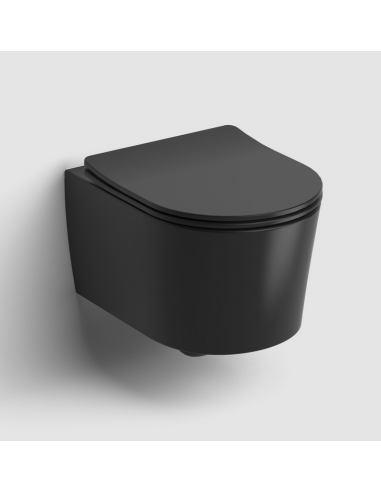 Inbe Væghængt Toilet Keramik D48 Mat Sort