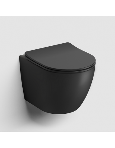 Inbe Væghængt Toilet Keramik D49 Mat Sort