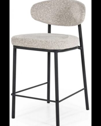 Jari Barstol Metal Polyester H92 Sort Beige