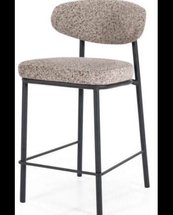 Jari Barstol Metal Polyester H92 Sort Taupe