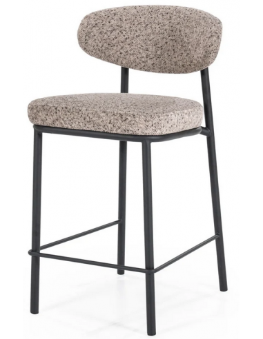 Jari Barstol Metal Polyester H92 Sort Taupe