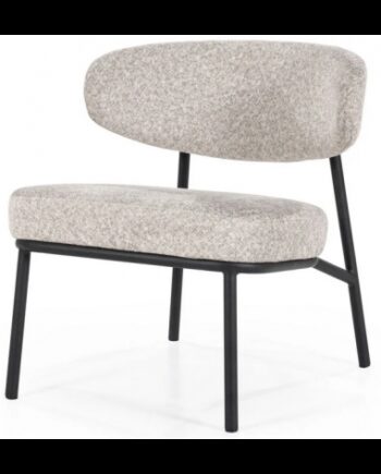 Jari Loungestol Metal Polyester H72 Sort Beige
