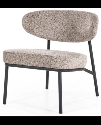 Jari Loungestol Metal Polyester H72 Sort Taupe