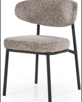 Jari Spisebordsstol Metal Polyester H78 Sort Taupe