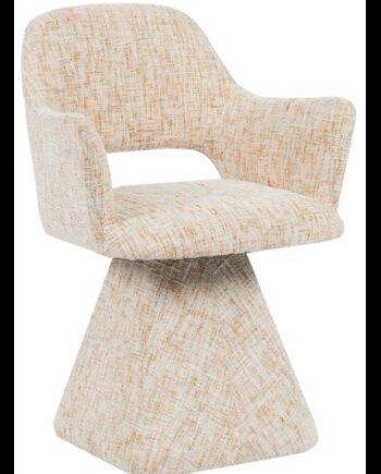 Josh Spisebordsstol Med Drejefod Chenille H87 Beige