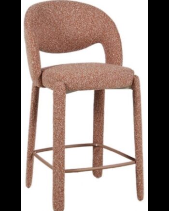 June Barstol Stål Boucl H100 Terracotta Meleret Terracotta
